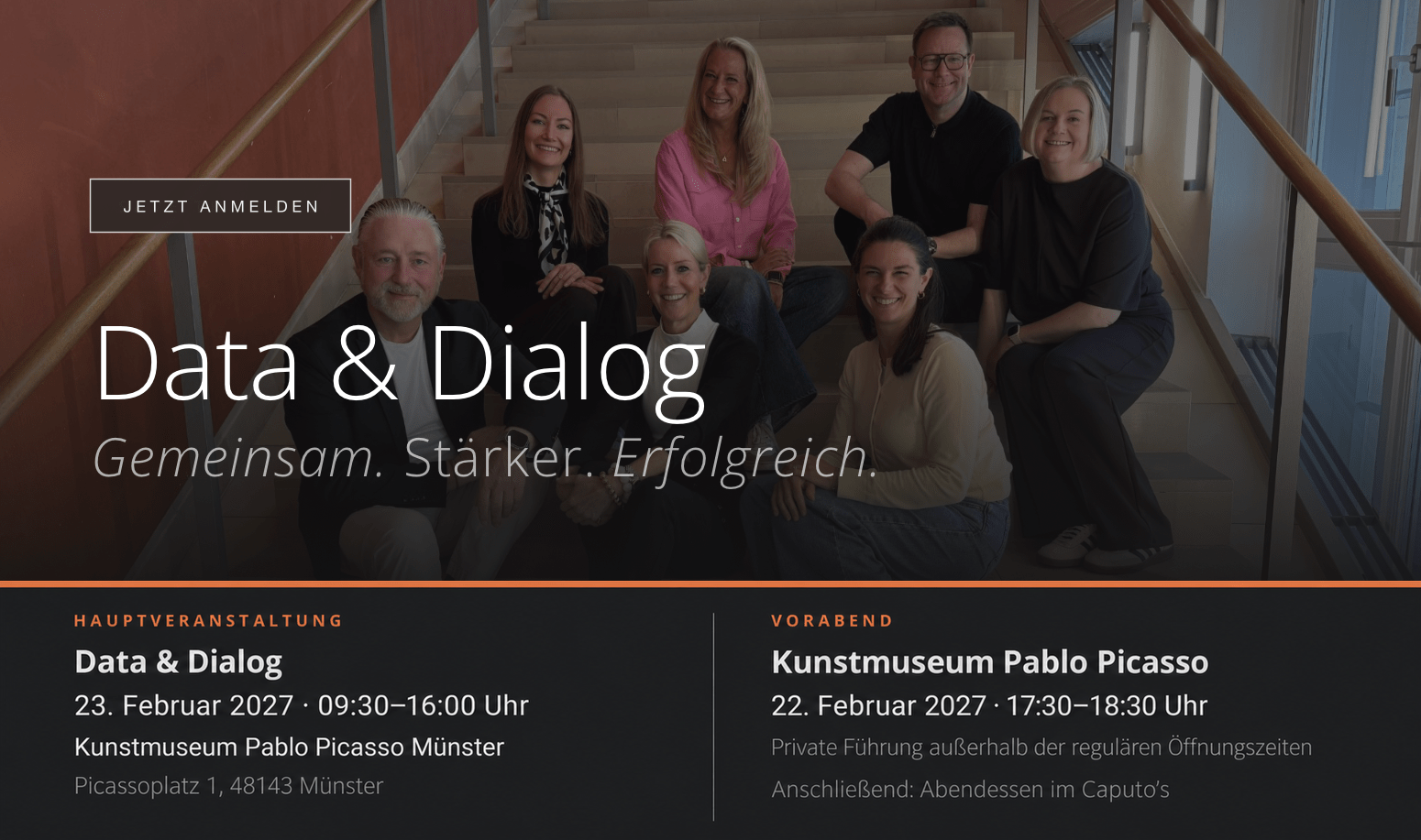 Das Team von Data & Dialog im Kunstmuseum Pablo Picasso Münster